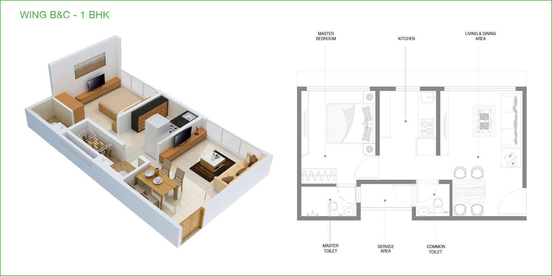 floor plan 1 BHK